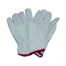 White Cow Split Driver Glove, Safety Work Glove